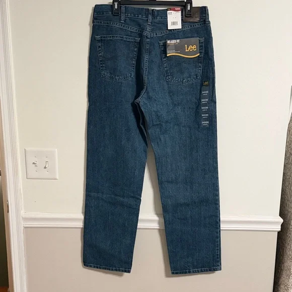 Lee Men's Classic Indigo Loose Fit Jeans 34x30 - Picture 4 of 7